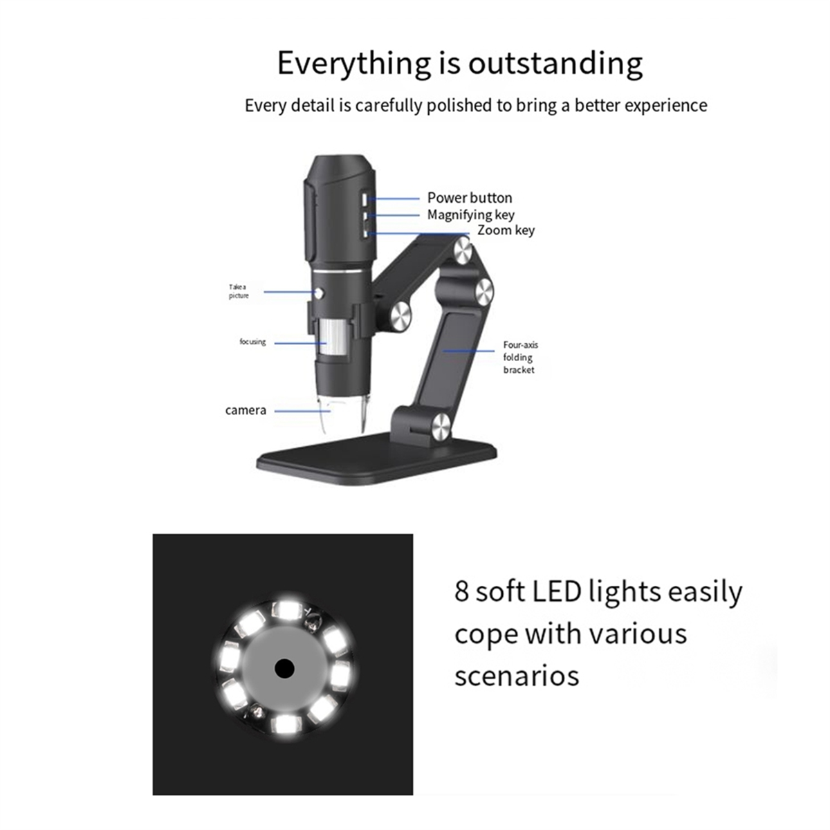 Microscopio inalámbrico A06K,  - Digital Microscope reseña y precio
