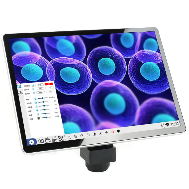Microscopio con pantalla tácti - Medical Lab Video reseña y precio